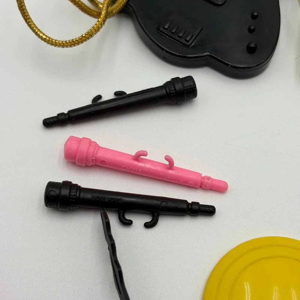 Vintage Mattel Barbie Doll Accessory Lot 80s 90s Guitars Sunglasses Visors Belts